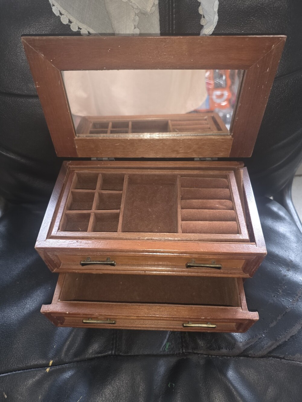 Vintage Wooden Jewelry Box